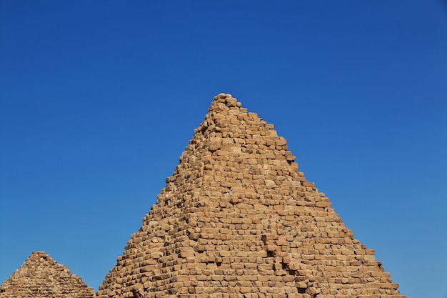 Foto oude piramides van nuri, soedan