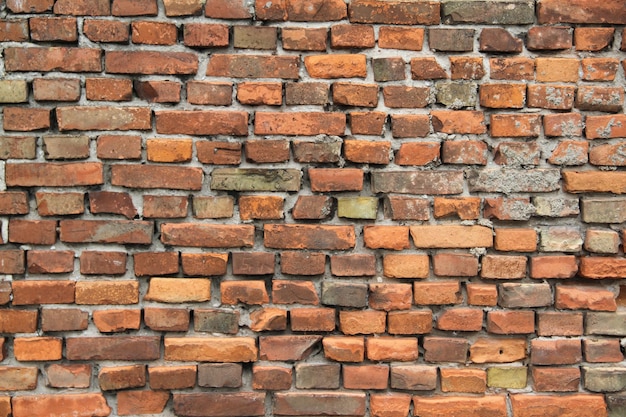 Oude rode bakstenen muur achtergrond structuurpatroon