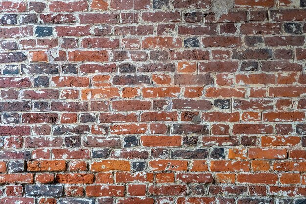 Oude rode bakstenen muur. Baksteen achtergrond.