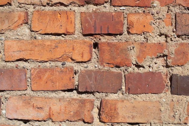 Oude rode bakstenen muur textuur achtergrond