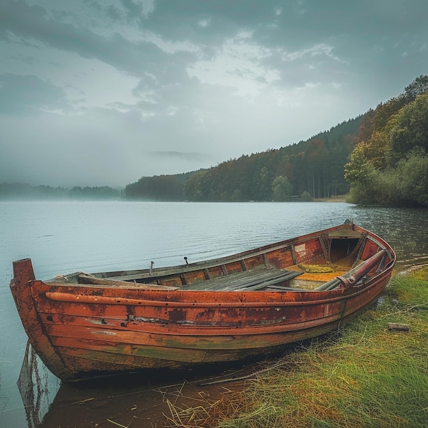 Foto oude roestige vissersboot