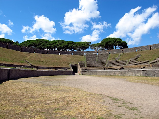 Oude Romeinse ruïnes in Pompeii, Italië