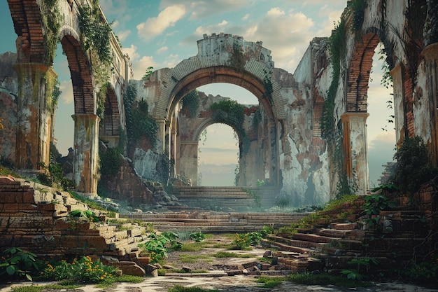 Oude ruïnes fluisteren verhalen van verleden tijden.