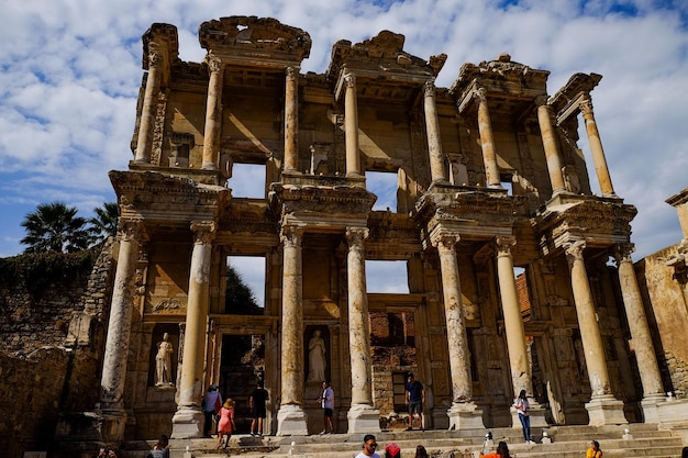 Oude ruïnes in de stad Efeze, Turkije