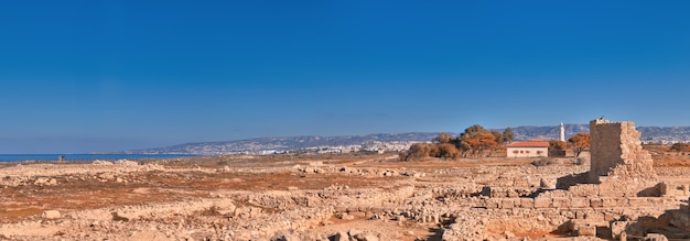 Oude ruïnes in het Archeologische Park van Kato Paphos op Cyprus