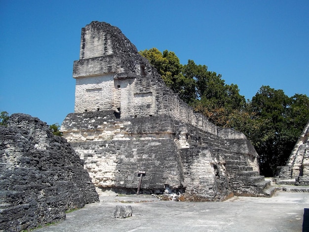 Oude ruïnes in Tikal, Guatemala