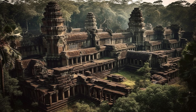 Oude ruïnes van Angkor, een spiritueel avontuur gegenereerd door AI
