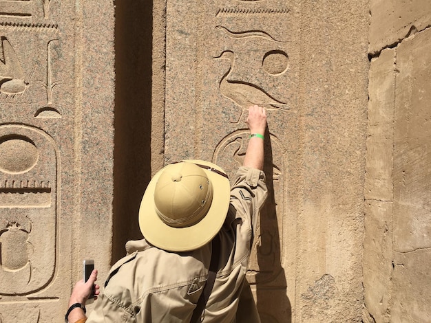 Oude ruïnes van de tempel van Karnak