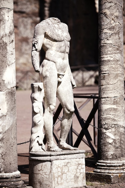 Oude ruïnes van Villa Adriana De Villa van Hadrianus Canopo Tivoli Italië