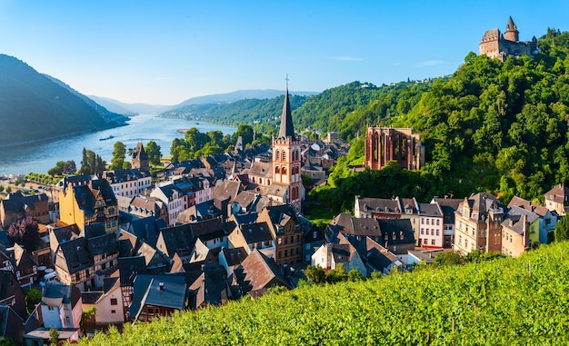 Oude stad Bacharach in Duitsland