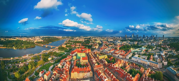 Oude stad in Warschau panorama