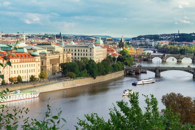 Oude stad van Praag van bovenaf, Tsjechië