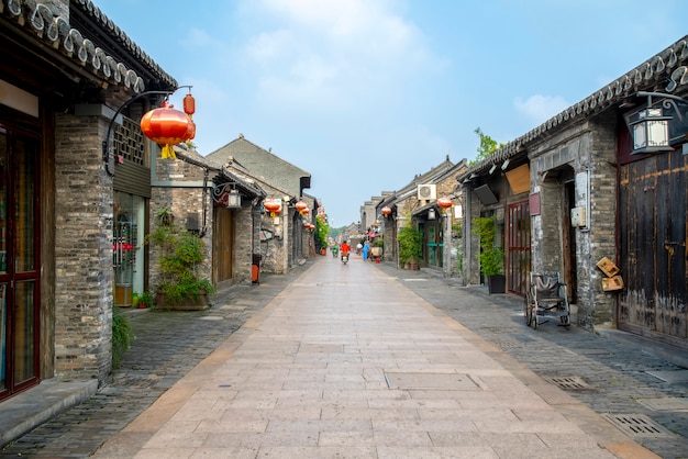 Oude stadsstraat van Yangzhou, China