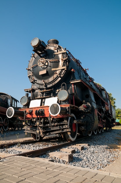 Oude stoomlocomotief in Museum Selcuk, Turkije