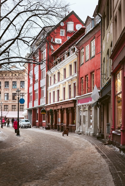 Oude straat in Riga