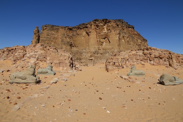 Oude tempel van farao in Jebel Barkal, Soedan