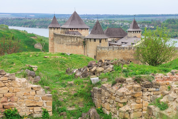 Oude vesting Khotyn in Oekraïne