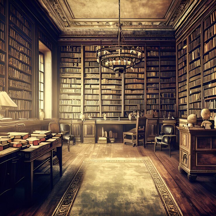 Foto oude vintage bibliotheek