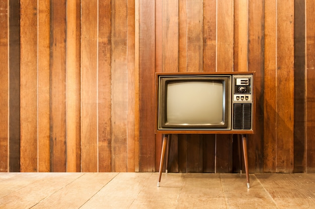 Oude vintage televisie of tv