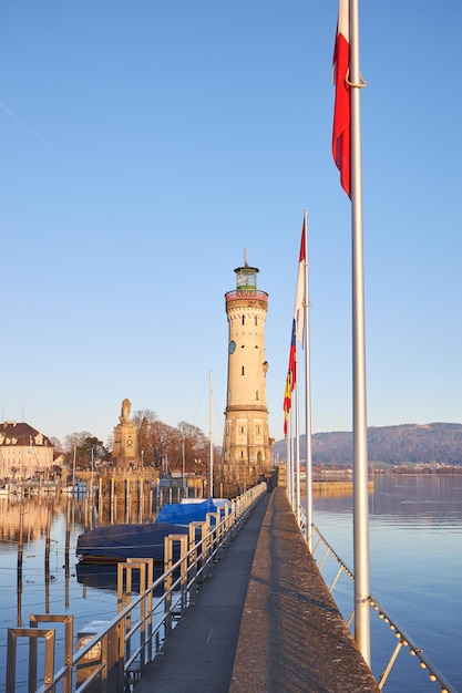 Oude vuurtoren in Lindau Duitsland