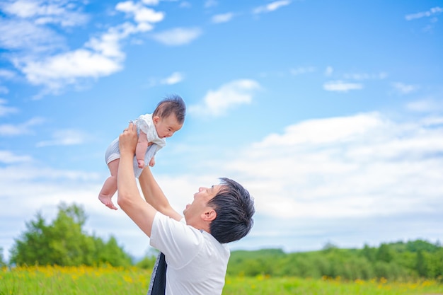 Ouders en kinderen en Blue Sky