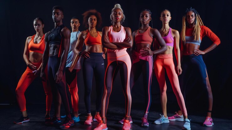 Photo our models feature stylish athletic wear