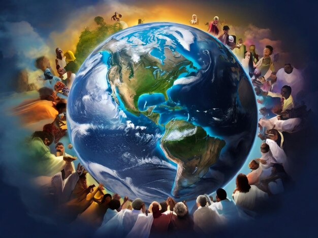 Our planet our health World Health day 2024 concept 3d background World health day concept