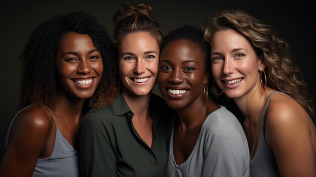 our women smiling