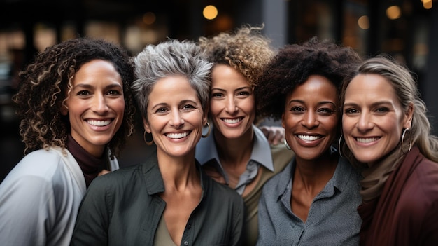 our women smiling