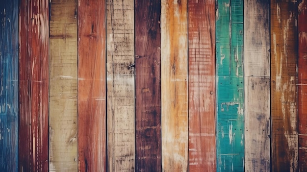 Out of date grungy colorful wood establishment AI Generated