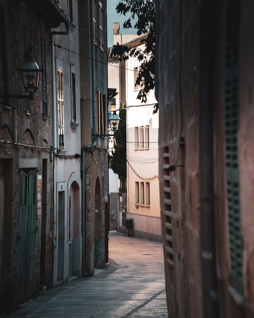 Foto in e fuori fuoco fotografia urbana a maiorca, in spagna.