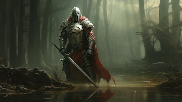 Outcast Knight A Dark And Powerful Medieval Artwork