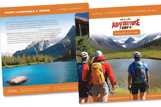 Foto outdoor adventure tour brochure