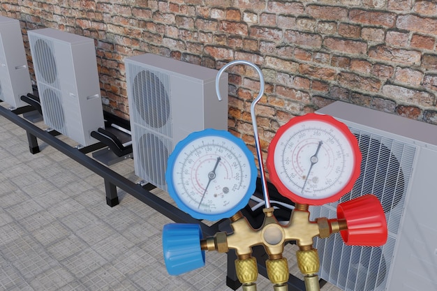 outdoor air conditioning units and roof gauges