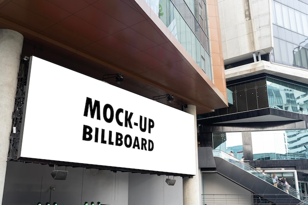 Outdoor billboard advertisement mockup background of buildings in big cities Mock up Screen Background for Various Billboards