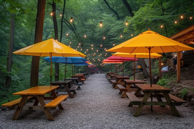 Outdoor cafe sunshade umbrellas style professional photography