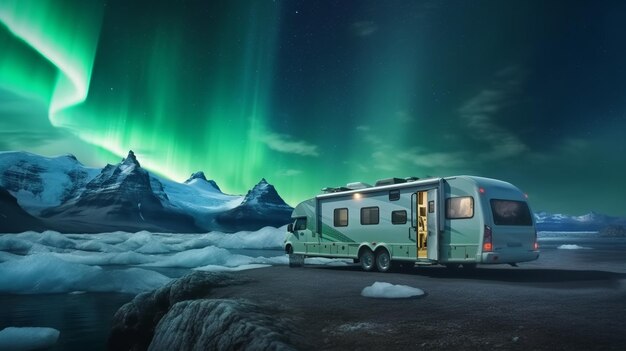 Outdoor camping RV Outdoor campingin Iceland