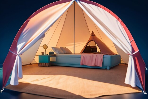 야외 캠핑 텐트 여가 휴식 여행 도구 필드 생존 휴식 벽지 배경