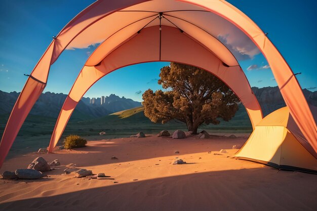 사진 야외 캠핑 텐트 여가 휴식 여행 도구 필드 생존 휴식 벽지 배경