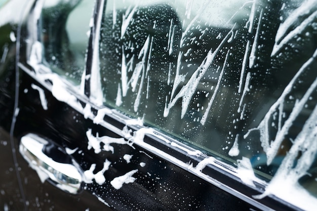 Outdoor Car Wash With Active Foam Soap. Commercial Cleaning Washing Service  Concept. Stock Photo, Picture and Royalty Free Image. Image 128219925.