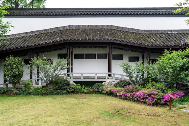 屋外中国庭園風景ストリートシーン