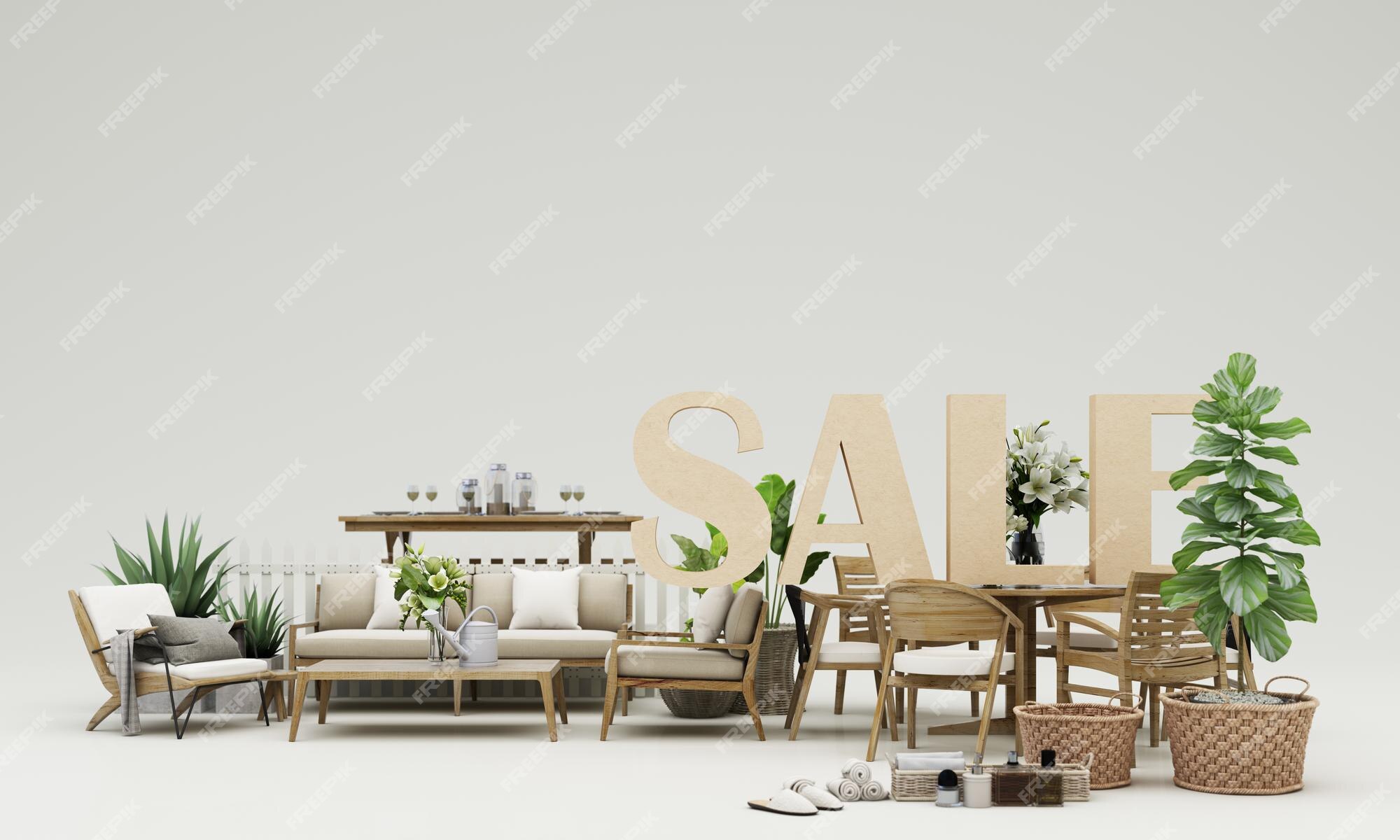 Premium Photo | Outdoor concept sale of home decorations and ...