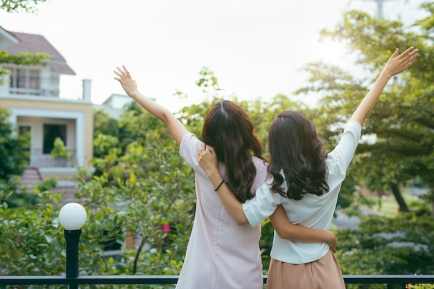 indian girl calling pose with her hands stock image