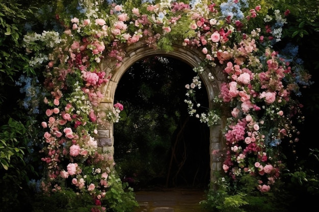Outdoor flower arch