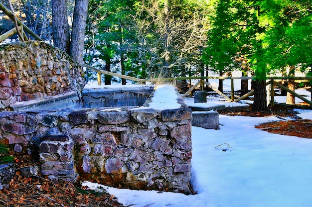 Outdoor fountains and drinking troughs