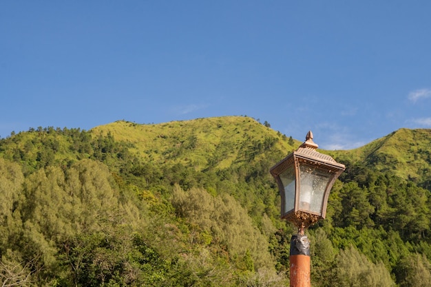 Outdoor lampion on the mountain on central java semarang