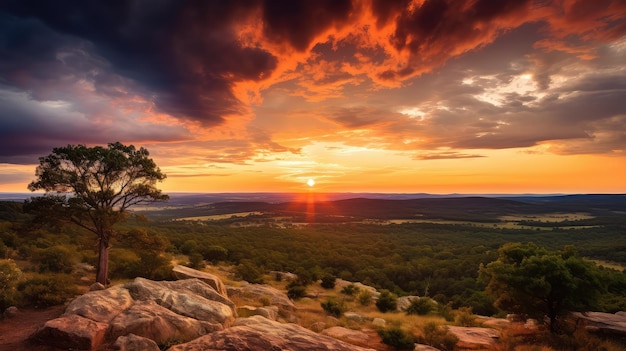 Outdoor land cloud panorama landscape