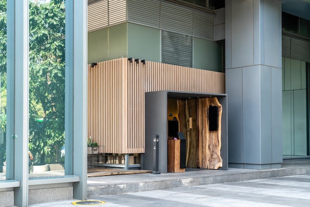 Outdoor modern high-end hotel entrance