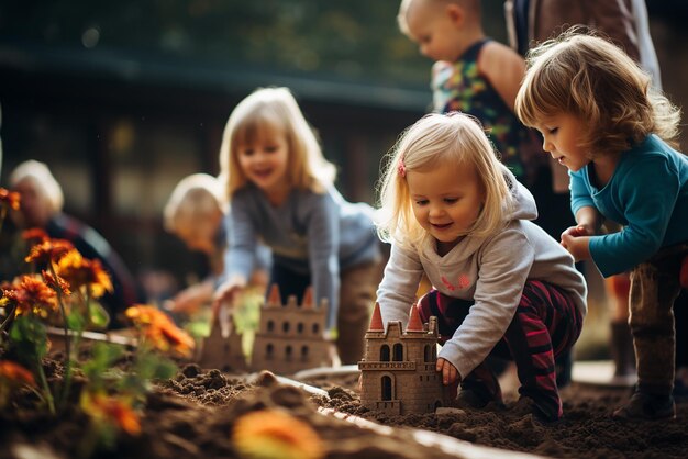 outdoor play boys and girls playing kids playing