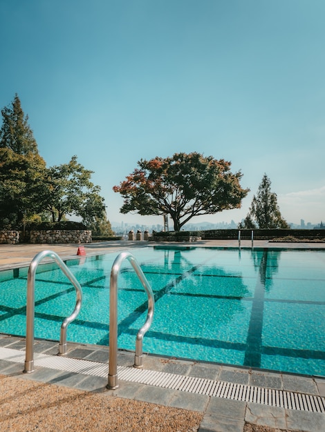 Outdoor pool in the luxury hotel